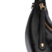 Bolsa De Mão Pequena Couro Plume Preta Alça Fivela - imagem 5
