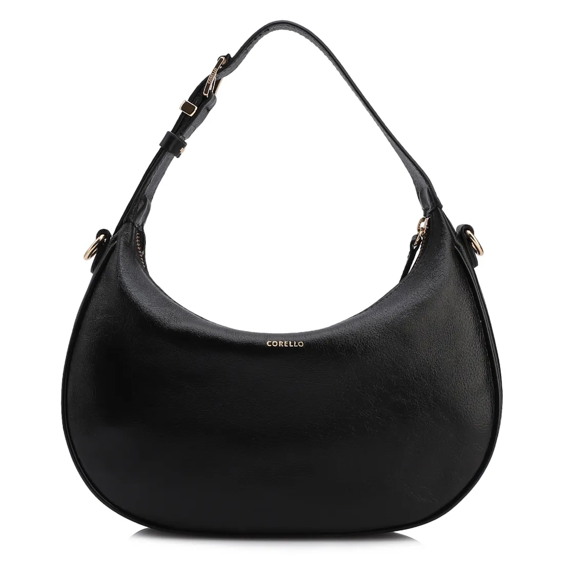 Bolsa De Mão Pequena Couro Plume Preta Alça Fivela