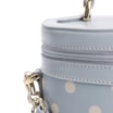 Bolsa De Mão Poá Couro Azul/Branco - imagem 5
