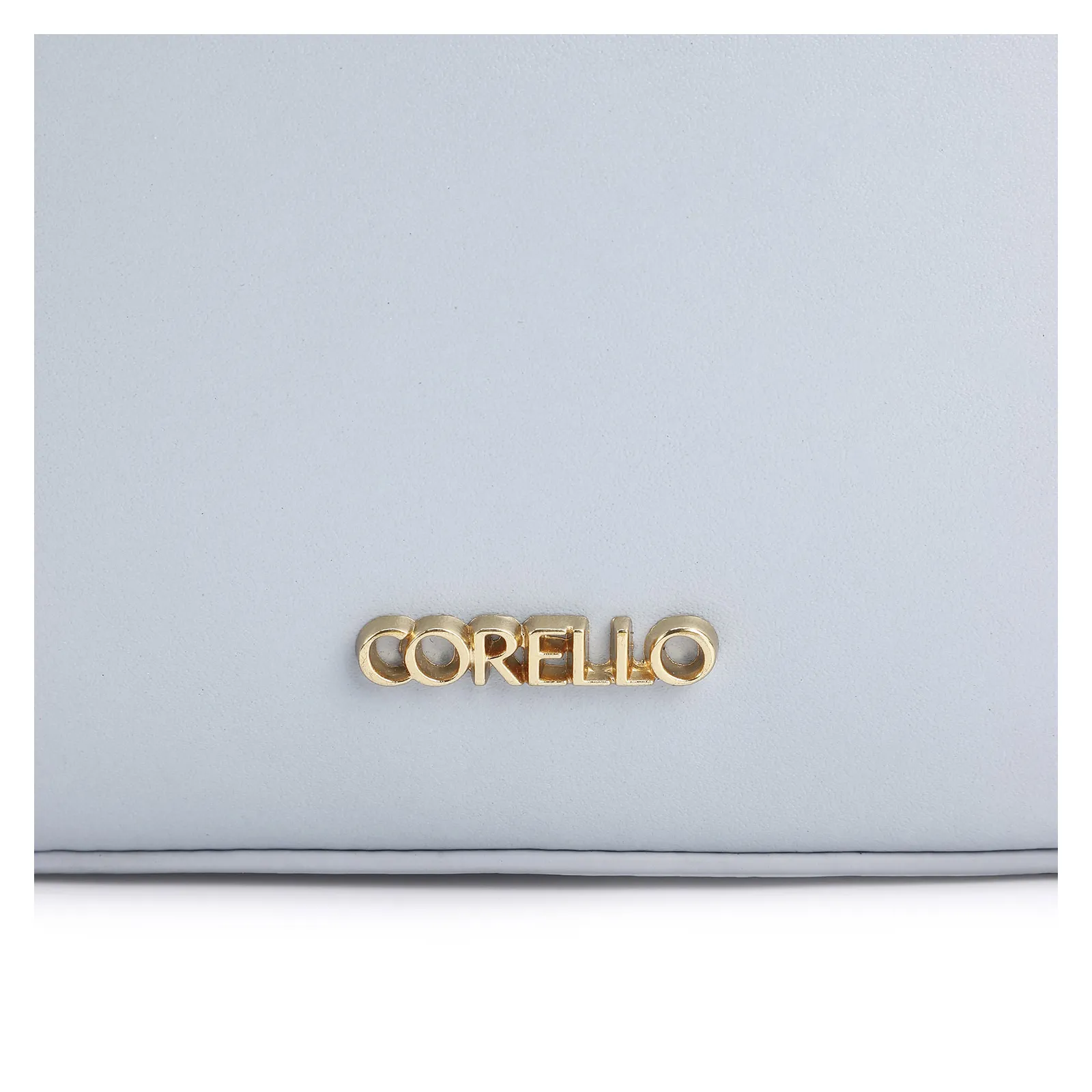 Bolsa De Mão Poá Couro Azul/Branco