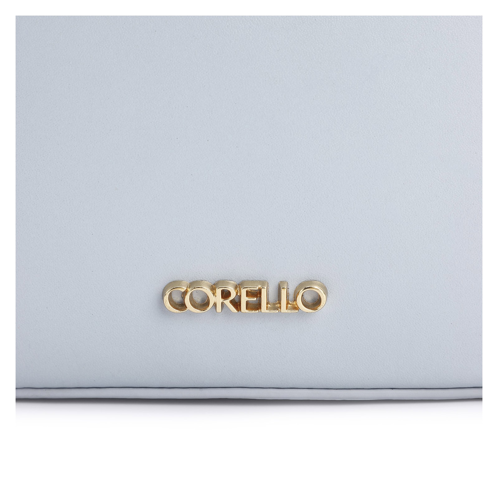 Bolsa De Mão Poá Couro Azul/Branco
