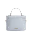 Bolsa De Mão Poá Couro Azul/Branco - imagem 3