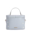 Bolsa De Mão Poá Couro Azul/Branco - imagem 3