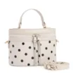 Bolsa De Mão Poá Couro Off White/Preto - imagem 3