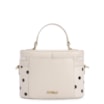 Bolsa De Mão Poá Couro Off White/Preto - imagem 4