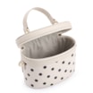 Bolsa De Mão Poá Couro Off White/Preto - imagem 5