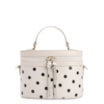 Bolsa De Mão Poá Couro Off White/Preto - imagem 1