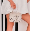 Bolsa De Mão Poá Couro Off White/Preto - imagem 2