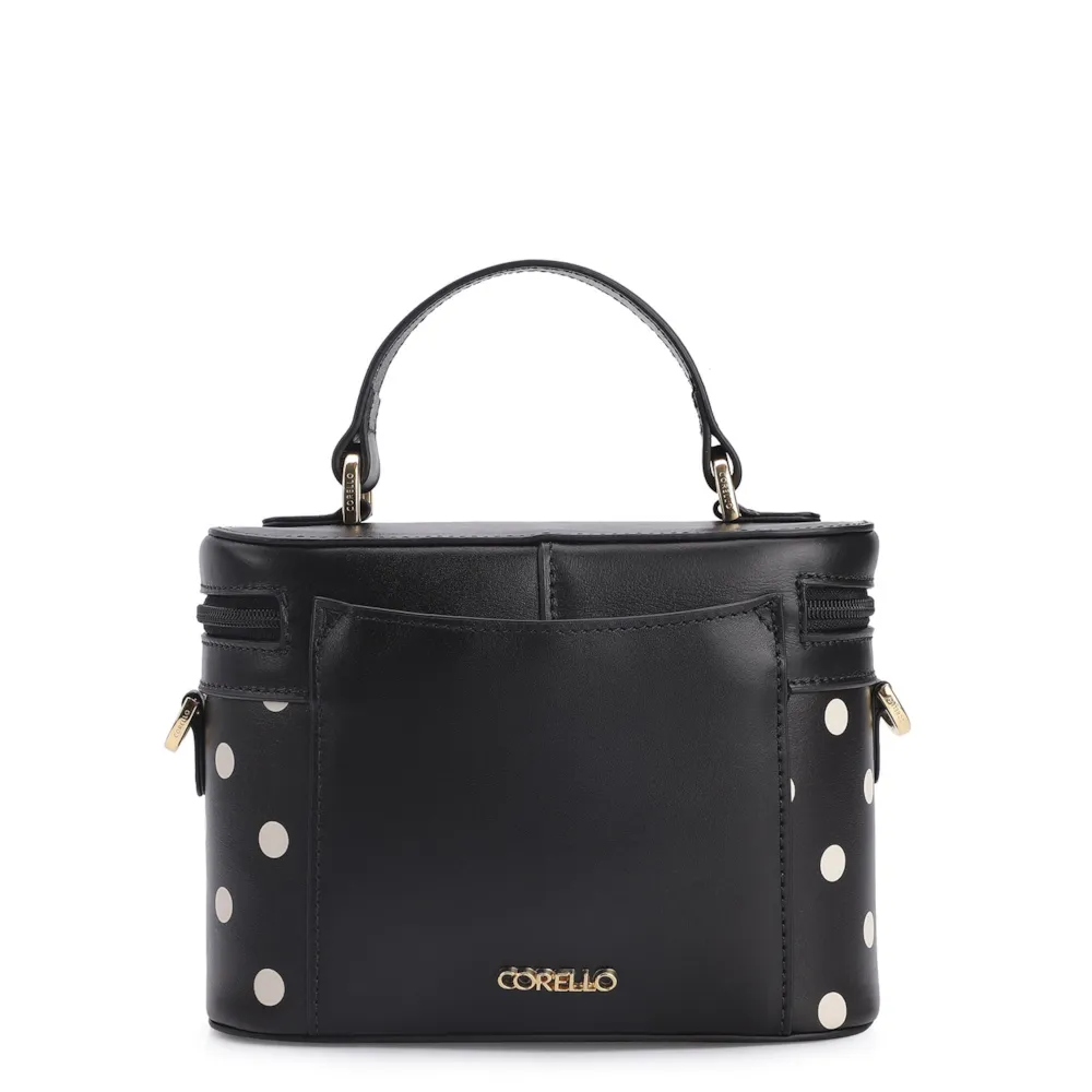 Bolsa De Mão Poá Couro Preto/Branco - imagem 4