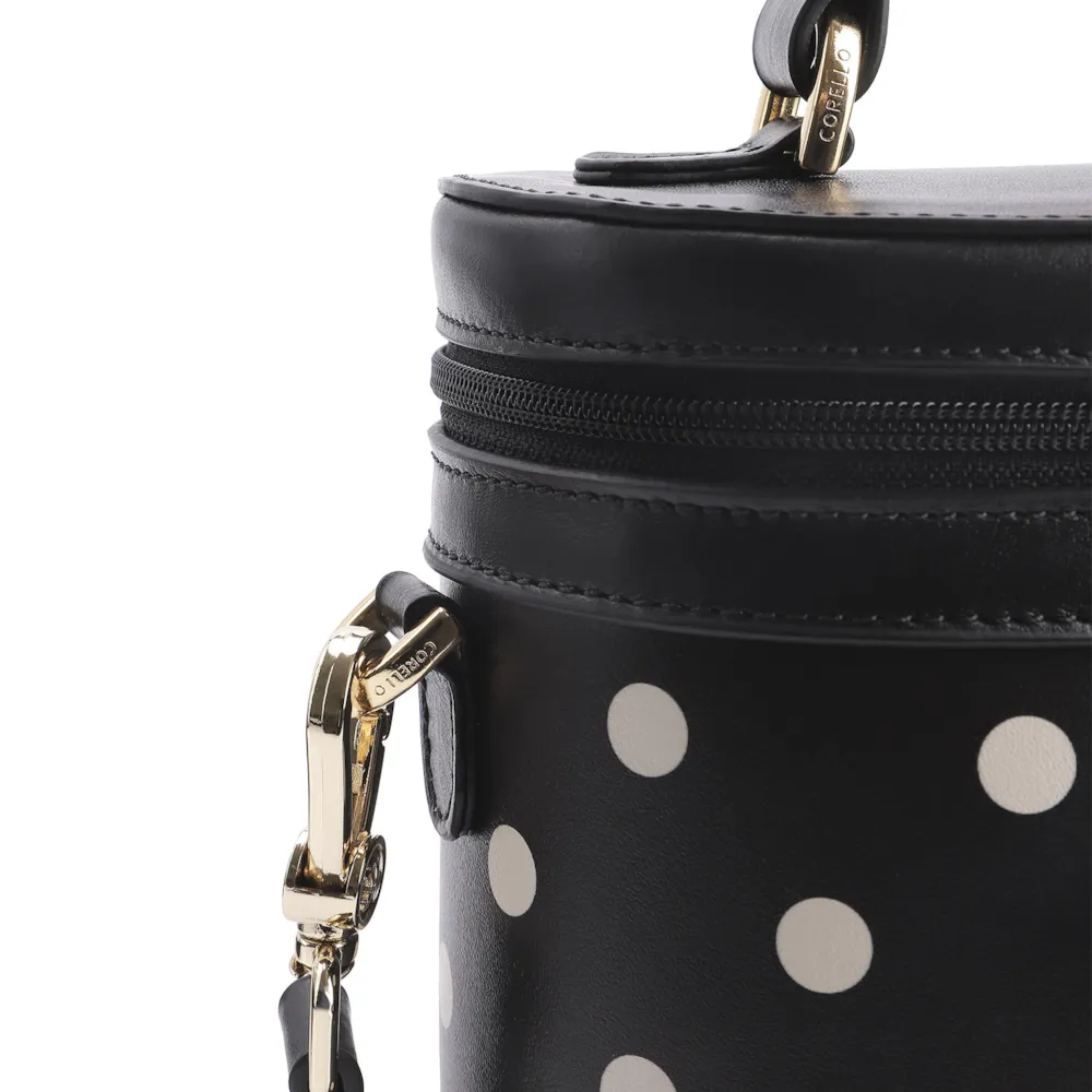 Bolsa De Mão Poá Couro Preto/Branco - imagem 6