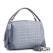 Bolsa De Mão Ráfia Mosaico Azul - imagem 3