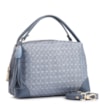 Bolsa De Mão Ráfia Mosaico Azul - imagem 3