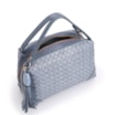 Bolsa De Mão Ráfia Mosaico Azul - imagem 5