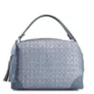 Bolsa De Mão Ráfia Mosaico Azul - imagem 1