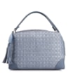 Bolsa De Mão Ráfia Mosaico Azul - imagem 1