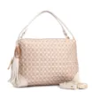 Bolsa De Mão Ráfia Mosaico Off White - imagem 2
