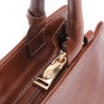 Bolsa De Mão Tramado Couro Marrom - imagem 5