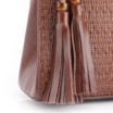 Bolsa De Mão Tramado Couro Marrom - imagem 8