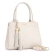 Bolsa De Mão Tramado Couro Off White - imagem 2
