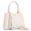 Bolsa De Mão Tramado Couro Off White - imagem 2