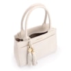 Bolsa De Mão Tramado Couro Off White - imagem 4