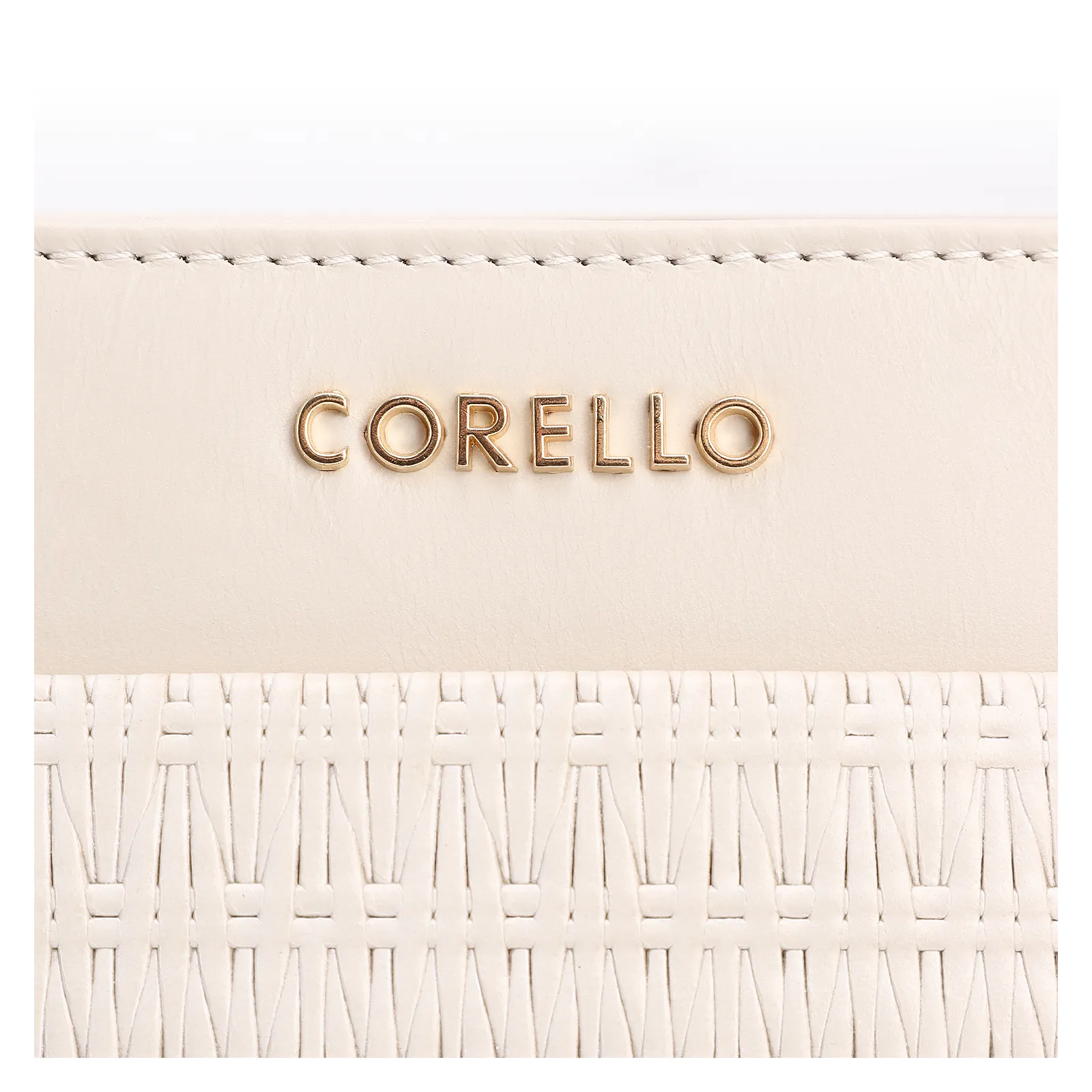 Bolsa De Mão Tramado Couro Off White