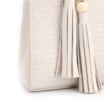 Bolsa De Mão Tramado Couro Off White - imagem 8