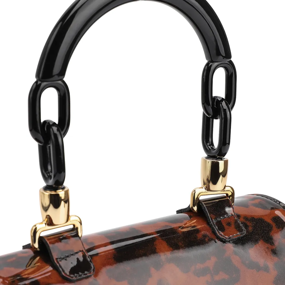 Bolsa De Mão Verniz Tartaruga - imagem 5