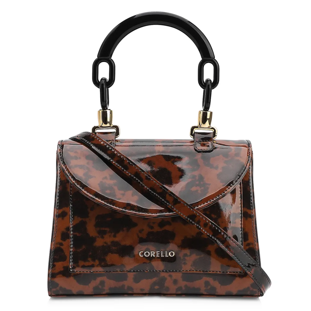 Bolsa De Mão Verniz Tartaruga