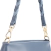 Bolsa De Ombro Alça Trançada Bicolor Couro Azul - imagem 8