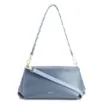 Bolsa De Ombro Alça Trançada Bicolor Couro Azul - imagem 1