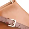 Bolsa De Ombro Alça Trançada Bicolor Couro Marrom - imagem 6