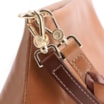 Bolsa De Ombro Alça Trançada Bicolor Couro Marrom - imagem 8