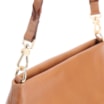 Bolsa De Ombro Alça Trançada Bicolor Couro Marrom - imagem 9