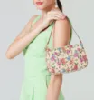Bolsa De Ombro Alt Floral/Couro Bege - imagem 2