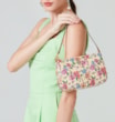 Bolsa De Ombro Alt Floral/Couro Bege - imagem 2