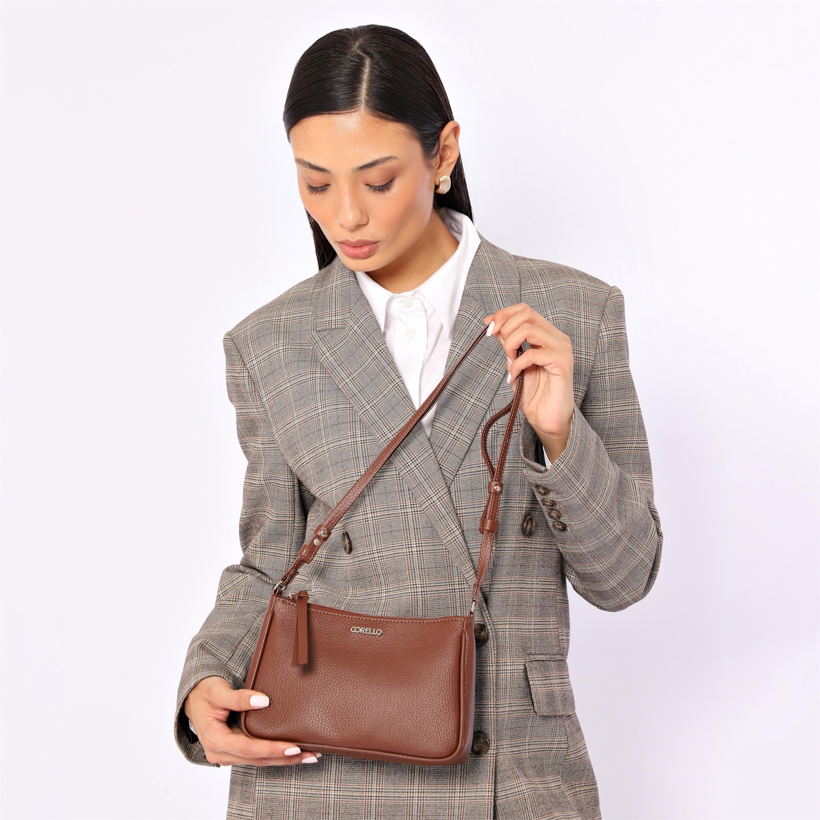 Bolsa De Ombro Alt Marrom