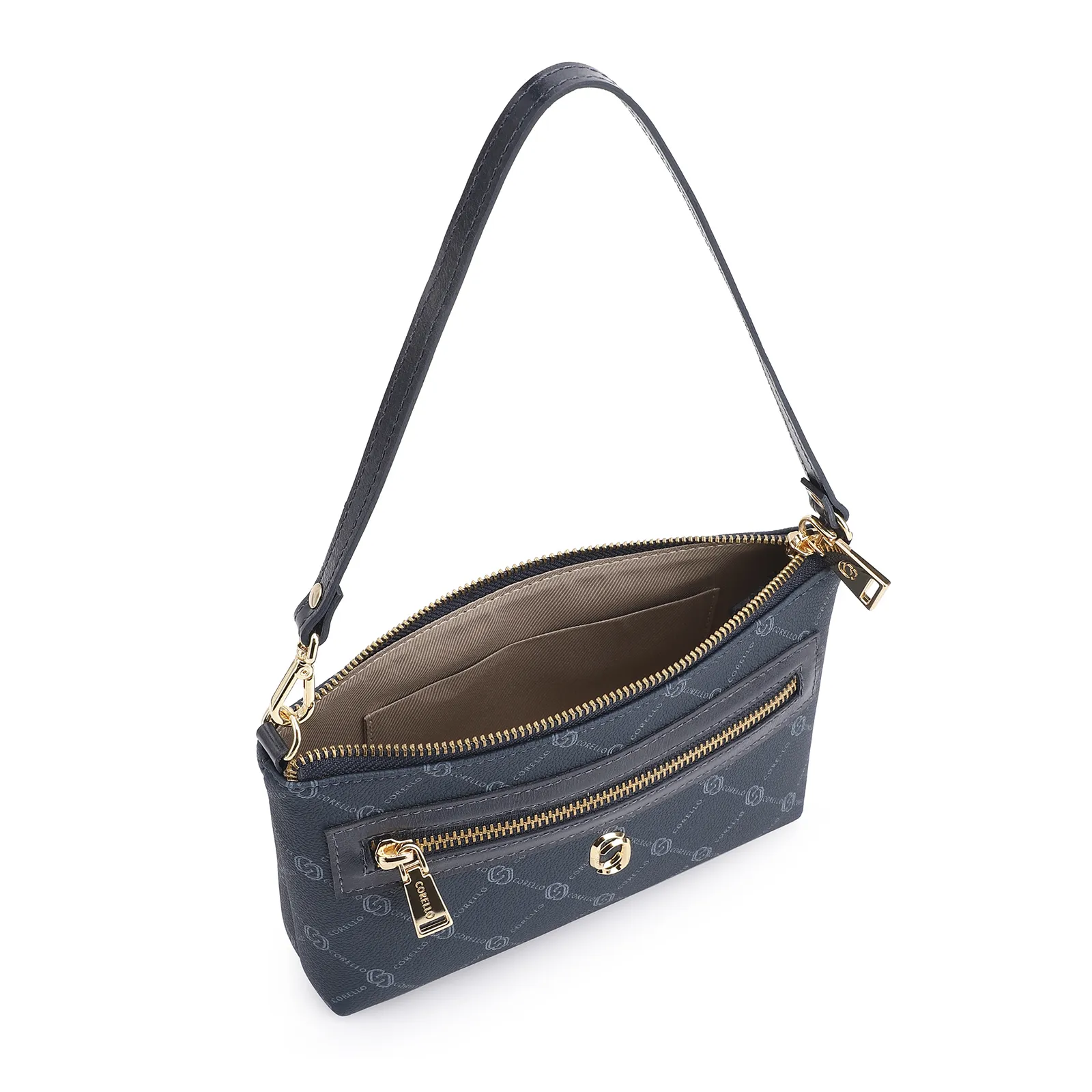 Bolsa De Ombro Alt Monograma Azul