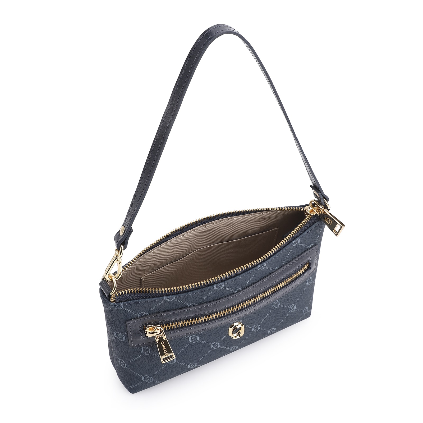 Bolsa De Ombro Alt Monograma Azul