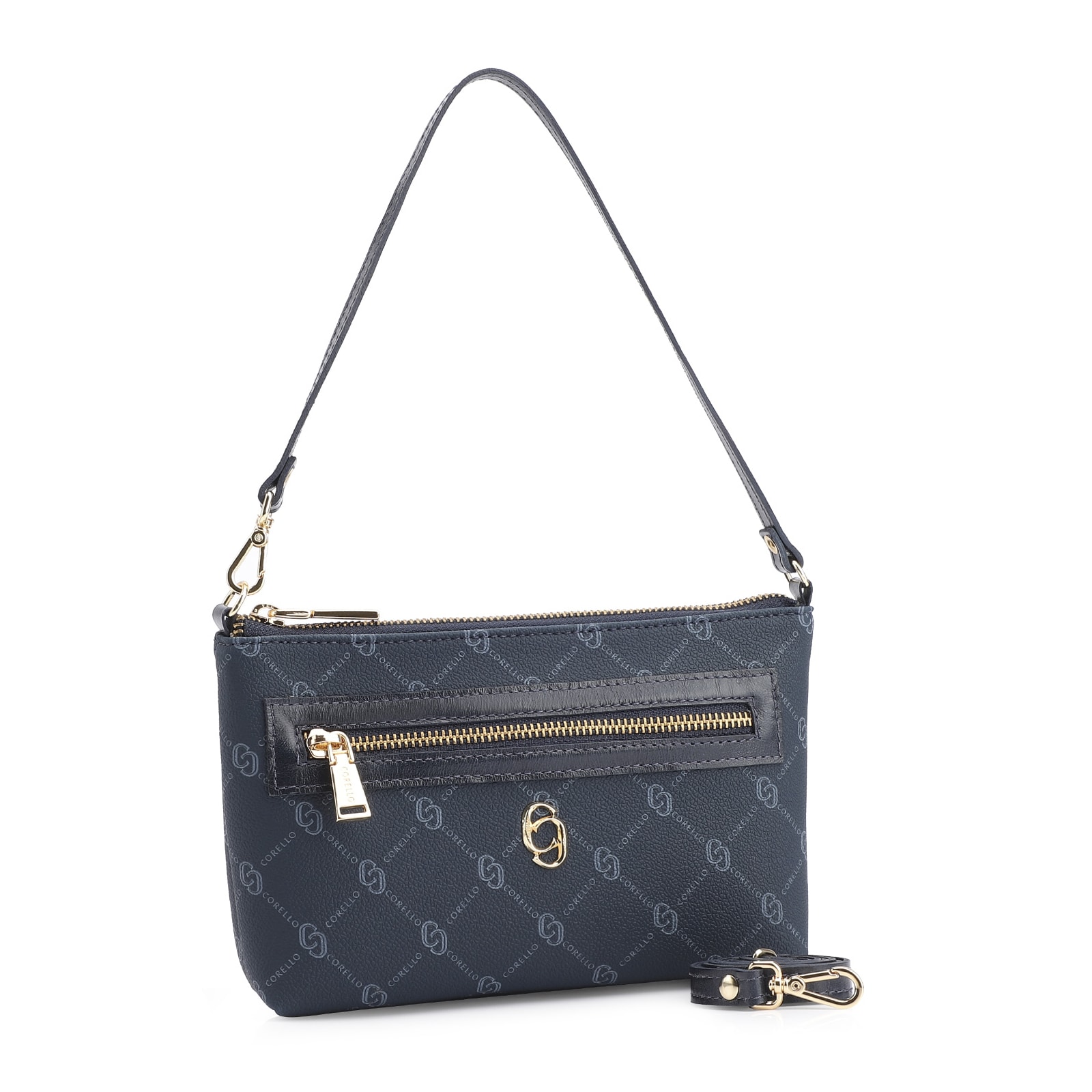 Bolsa De Ombro Alt Monograma Azul