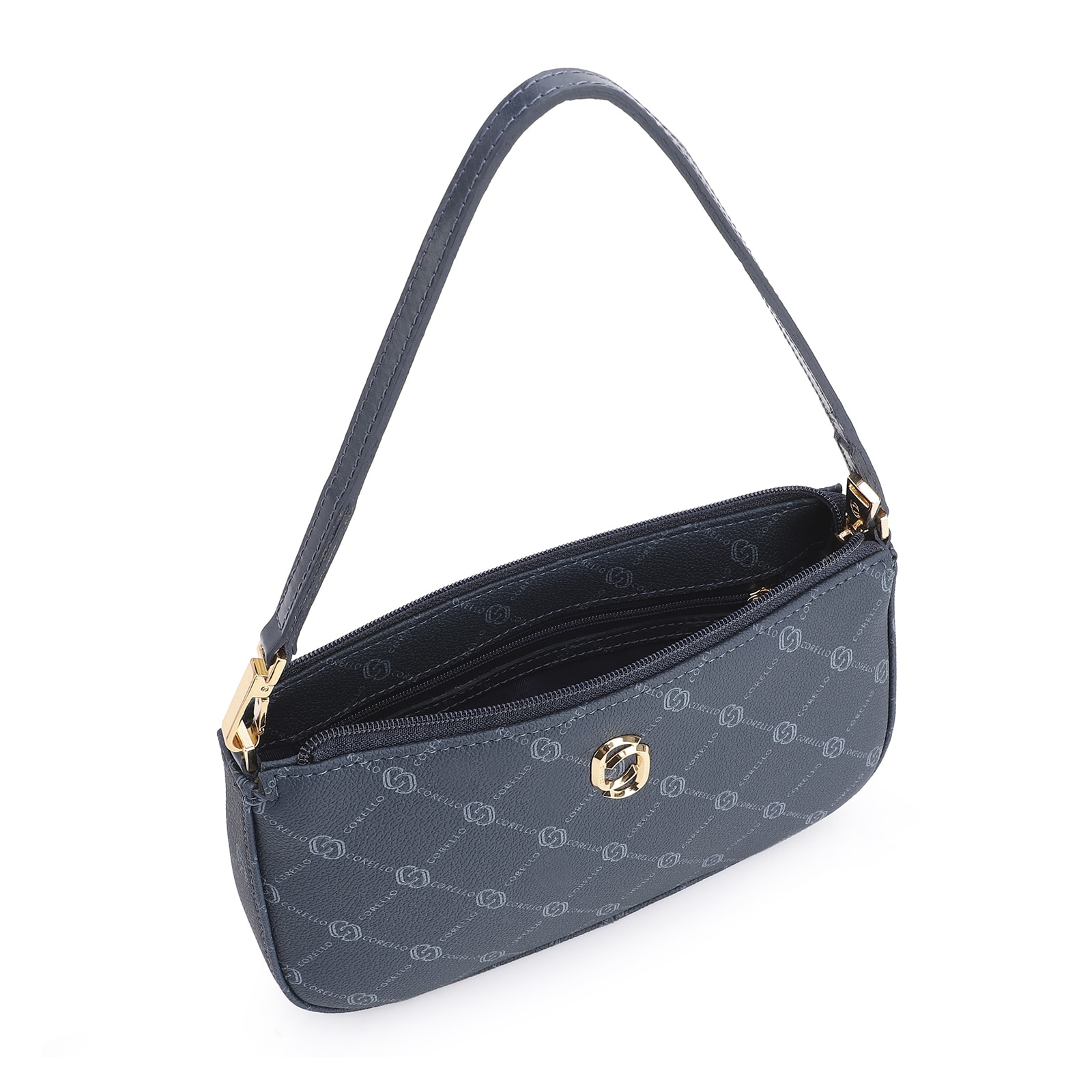 Bolsa De Ombro Alt Monograma Azul