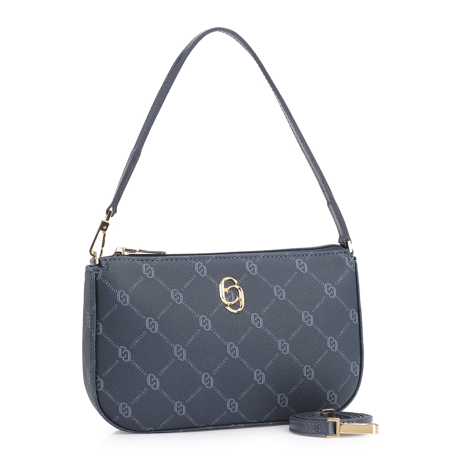 Bolsa De Ombro Alt Monograma Azul