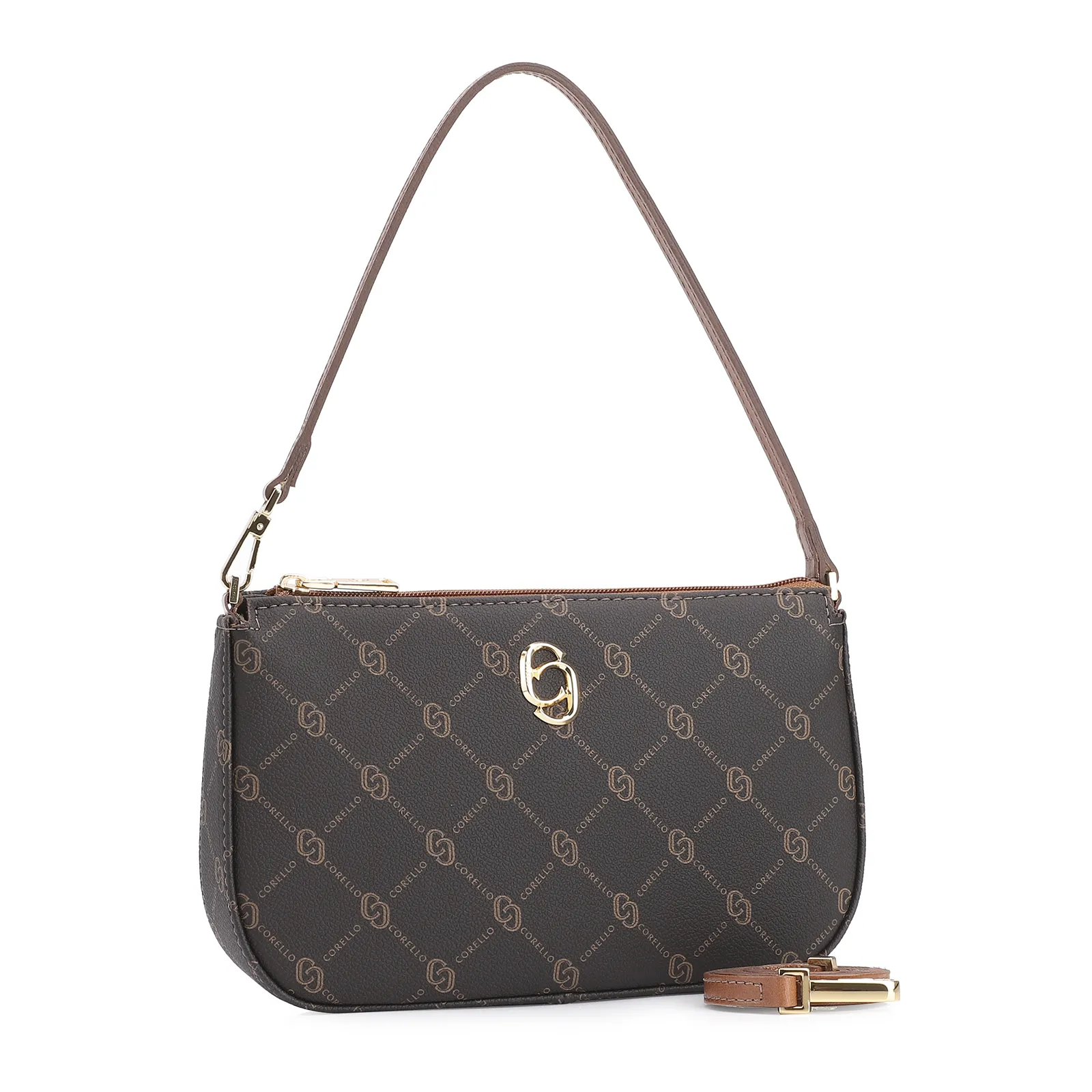 Bolsa De Ombro Alt Monograma Marrom