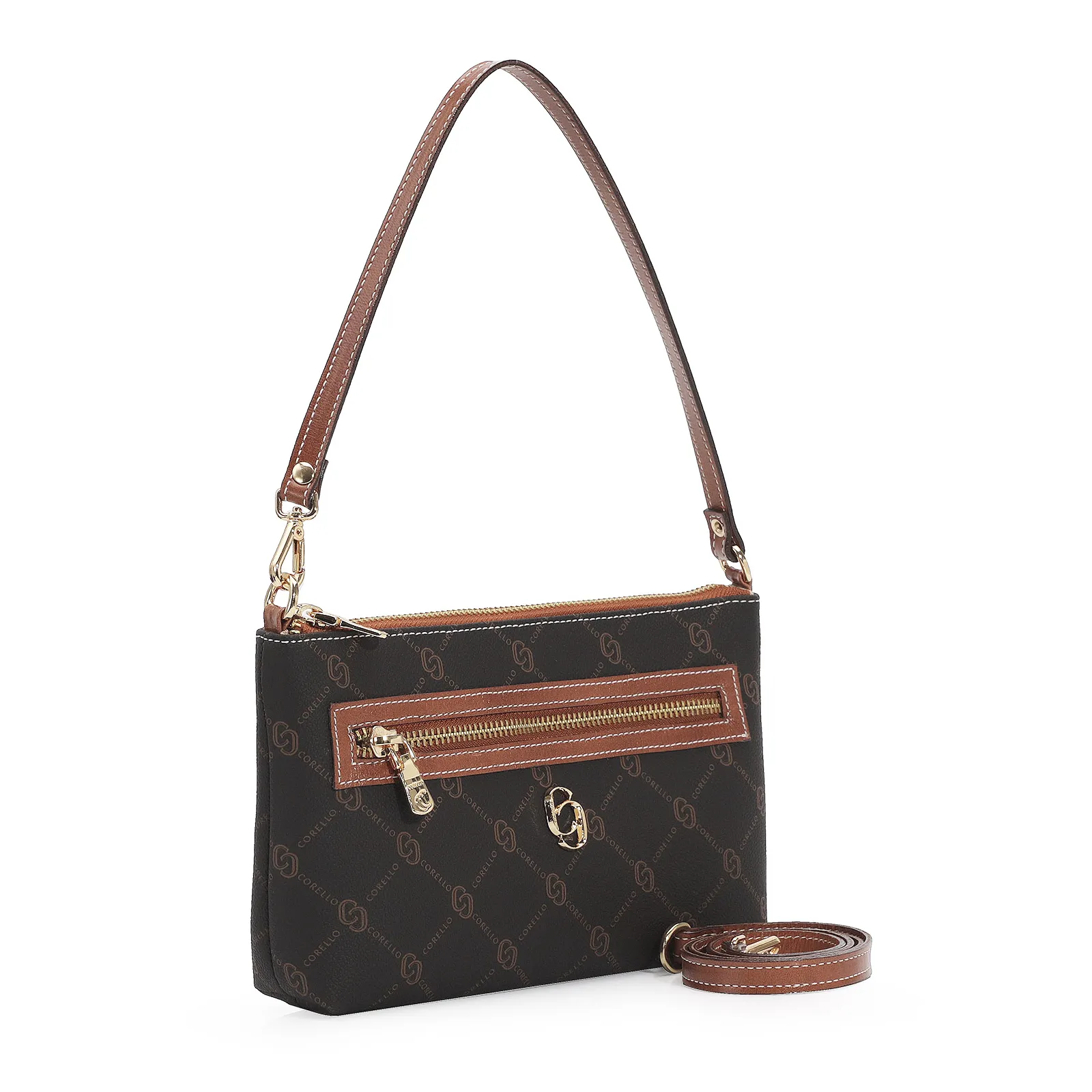 Bolsa De Ombro Alt Monograma Marrom