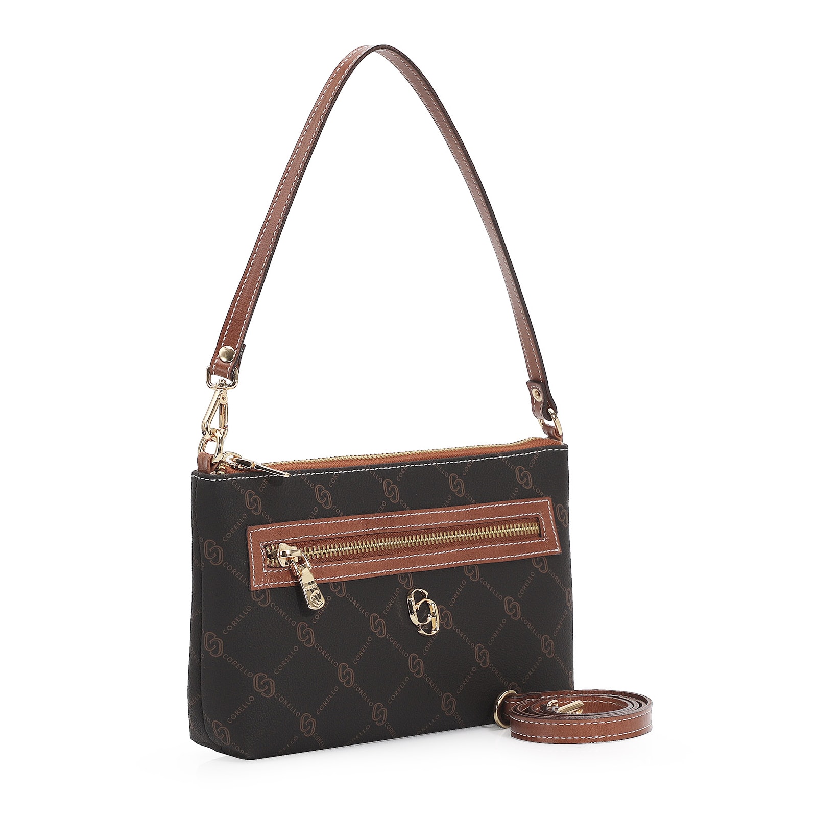 Bolsa De Ombro Alt Monograma Marrom
