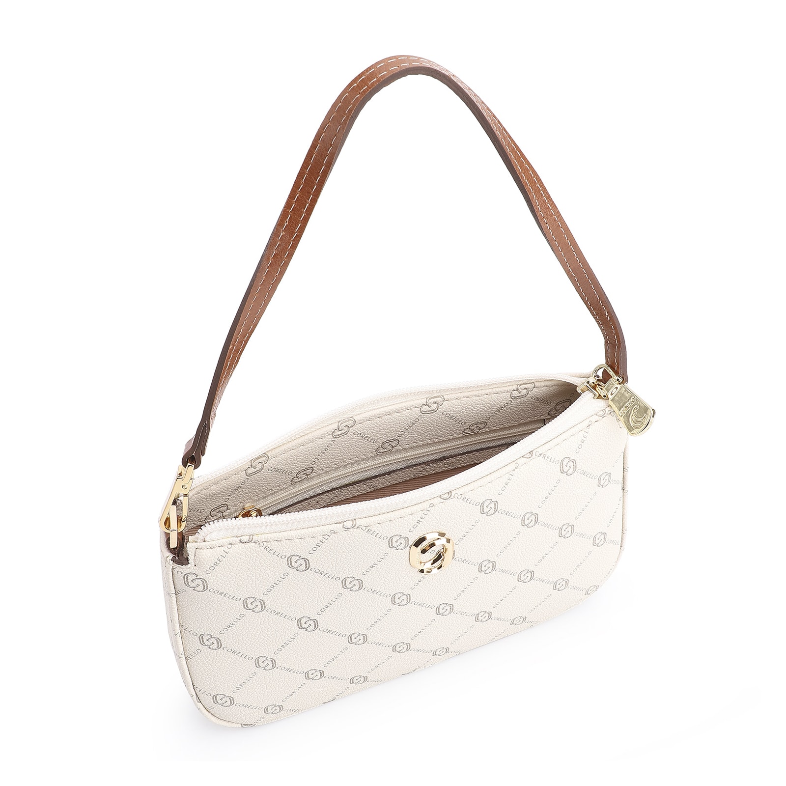 Bolsa De Ombro Alt Monograma Off White