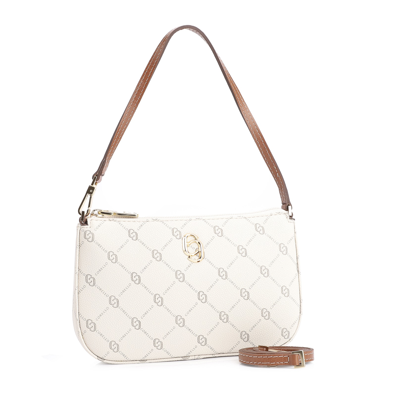 Bolsa De Ombro Alt Monograma Off White