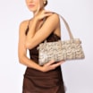  Bolsa De Ombro Alt Python Bege /Couro Bege - imagem 2