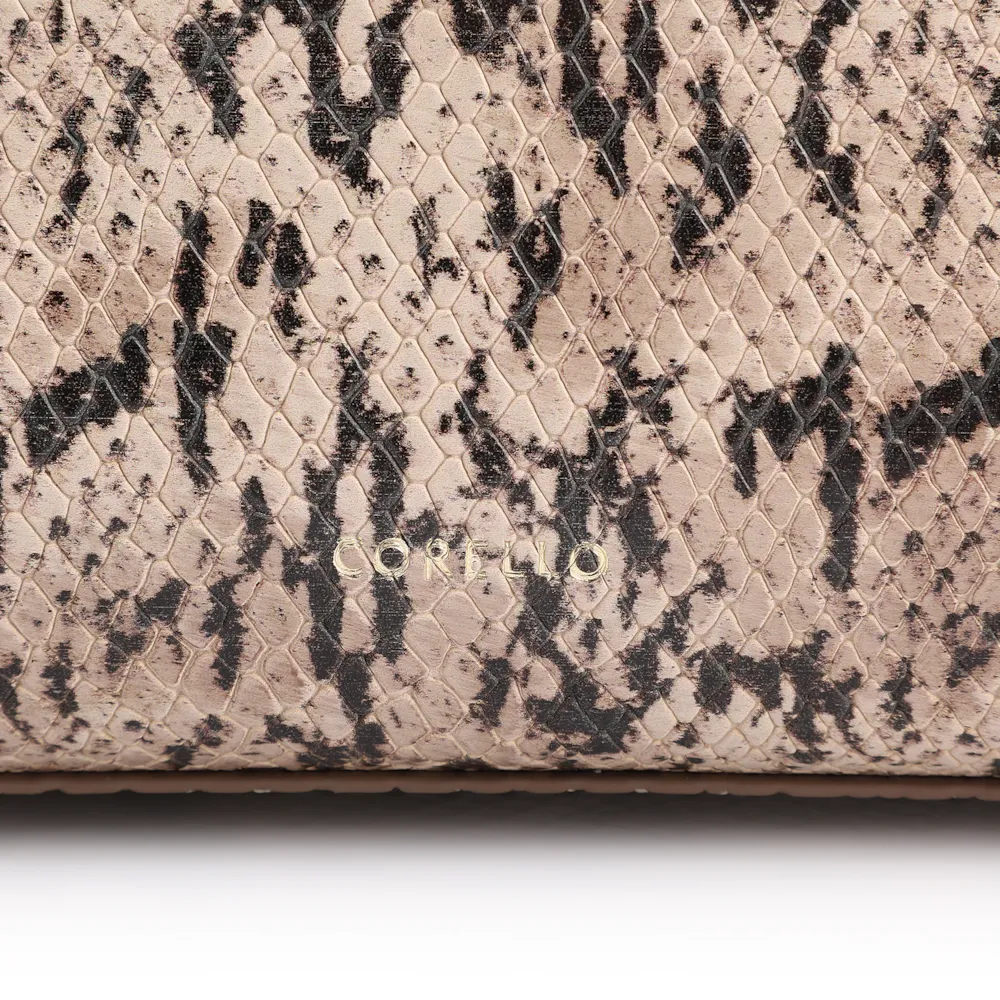  Bolsa De Ombro Alt Python Bege /Couro Bege - imagem 7
