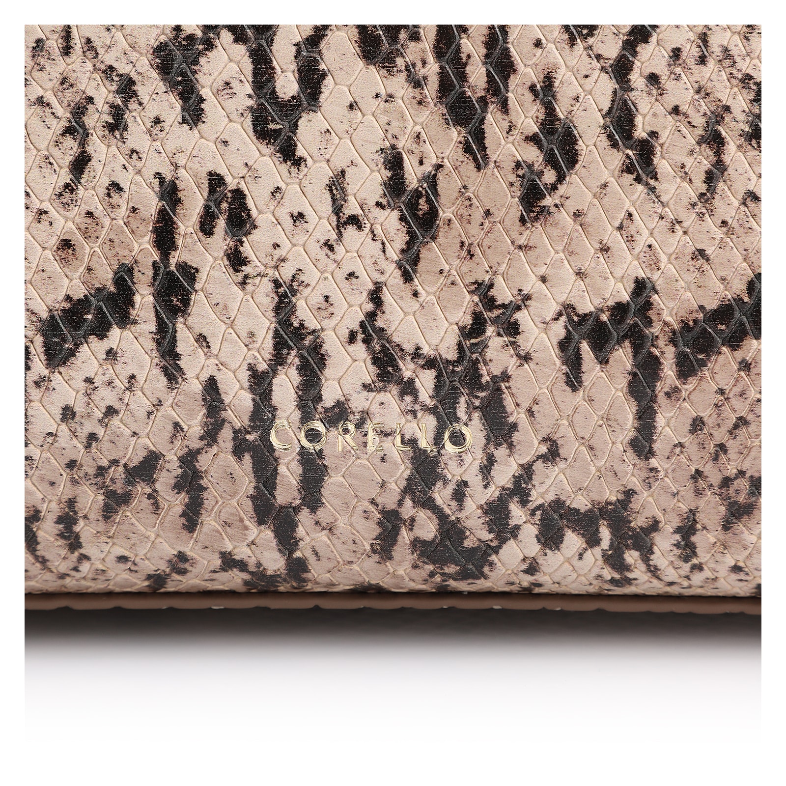 Bolsa De Ombro Alt Python Bege /Couro Bege